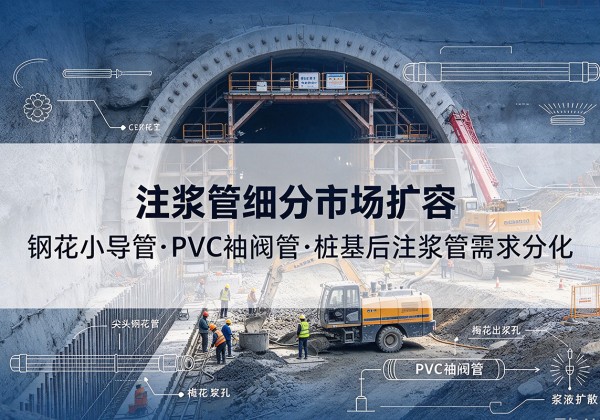 色达注浆管细分市场扩容，隧道钢花小导管、PVC 袖阀管、桩基后注浆管需求分化